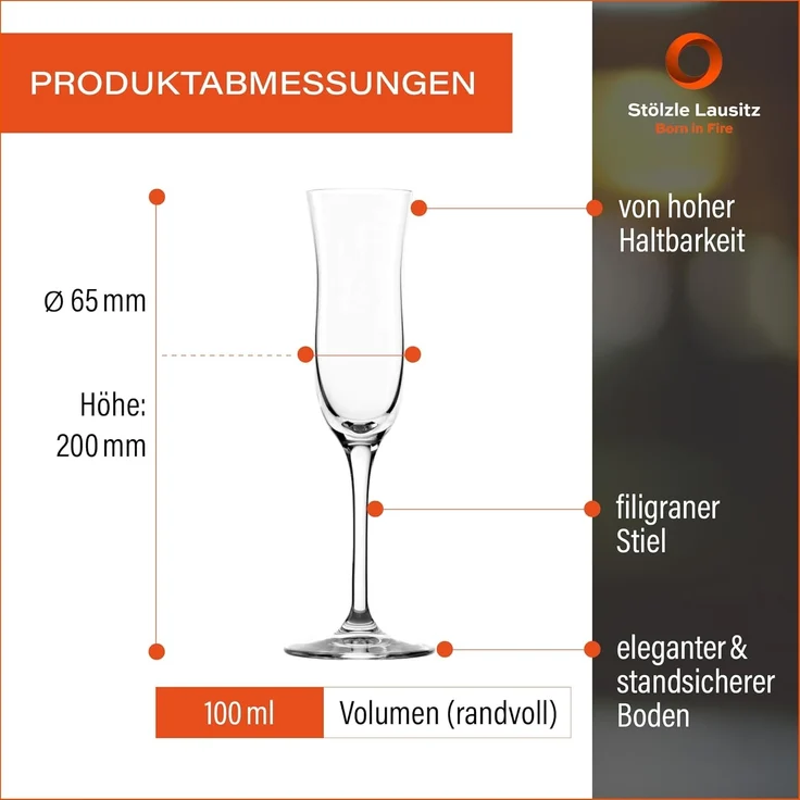 Stölzle Schnapsglas Stölzle Lausitz Classic Long-Life Grappa Glas 100 ml 6er Set, Glas – Bild 3