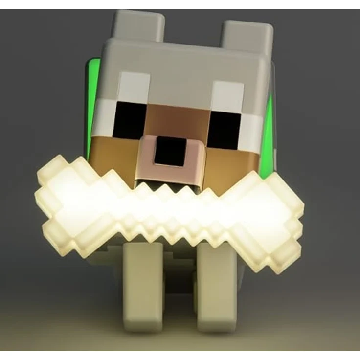 Paladone GloBuddies 3D-Farbwechsel-Licht Wolf aus Minecraft, offiziell lizenziertes LED-Nachtlicht, Tippen zum Ändern der Farbe, Gaming-Fanartikel, batteriebetrieben – Bild 7