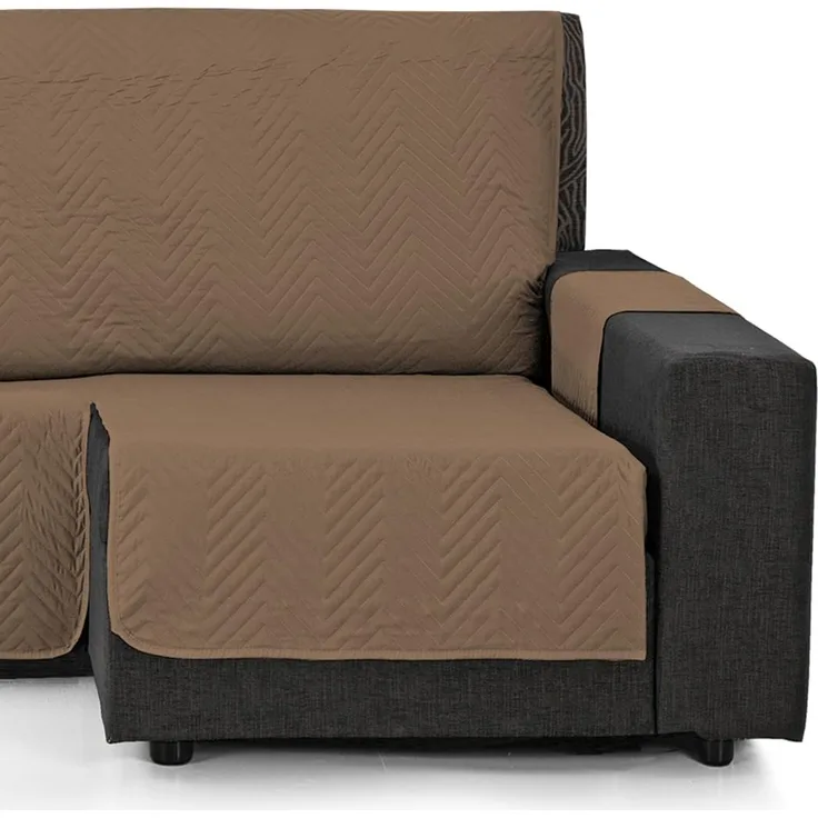 Martina Home Bezug für Chaiselongue, gepolstert, Milano, 240, Braun