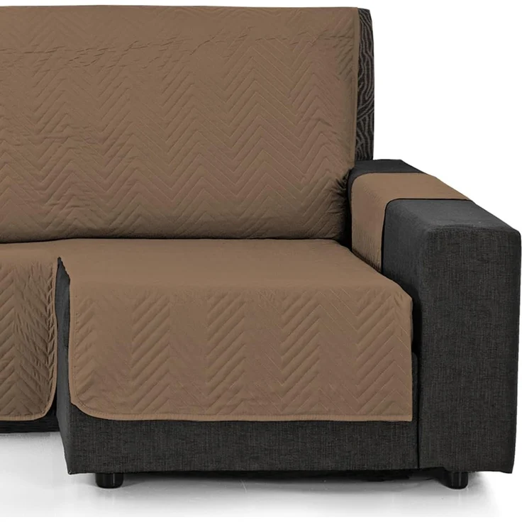 Martina Home Bezug für Chaiselongue, gepolstert, Milano, 240, Braun