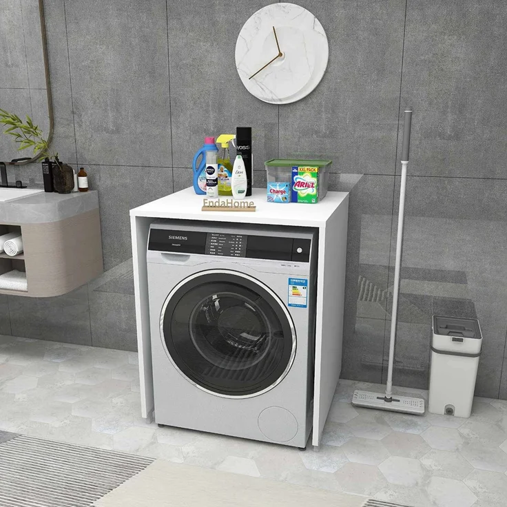 Skye Decor 'Washing Machine - White' Waschmaschinenunterschrank, Weiß, 65 x 87-89 x 60 cm – Bild 2