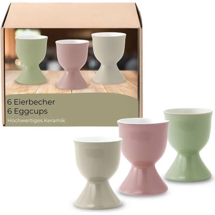 matches21 HOME & HOBBY Eierbecher, (6-tlg), Spülmaschinenfeste Eierhalter für Frühstückstisch