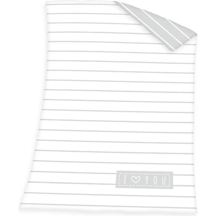 \"Baby Decke Strickdecke \"\"I love you\"\", BIO, Herding, 75x100 cm\"