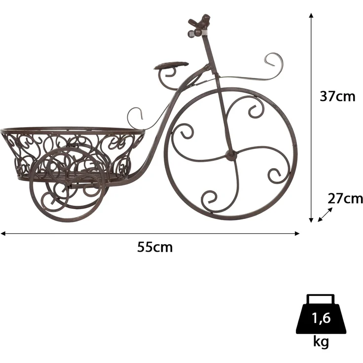Moritz Pflanzfahrrad Blumentopfhalter Pflanzkorb 55x37x27 cm Pflanzrad – Bild 3