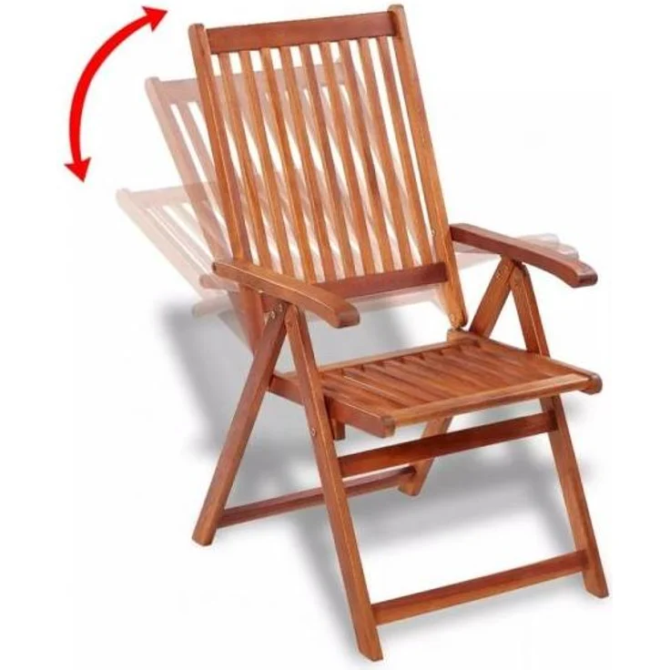 vidaXL 7-tlg. Garten-Essgruppe Massivholz Akazie 41815 – Bild 3