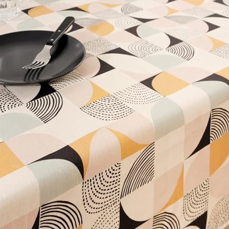 Belum Tischdecke, XL, 200x140 cm, schmutzabweisend, 100% Baumwolle, ohne Wachstuch, Tischdecke mit Baumwolle, wasserdichte Tischdecke, schmutzabweisend, flüssigkeitsabweisend – Bild 5