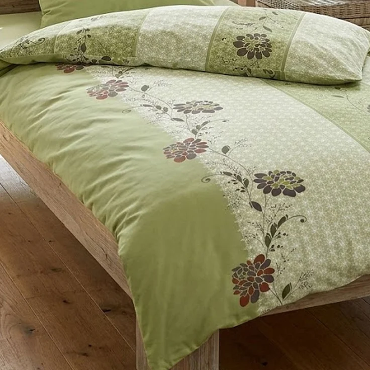 Irisette Seersucker Bettwäsche Easy 8644-30 Blumen Streifen 135x200 – Bild 4