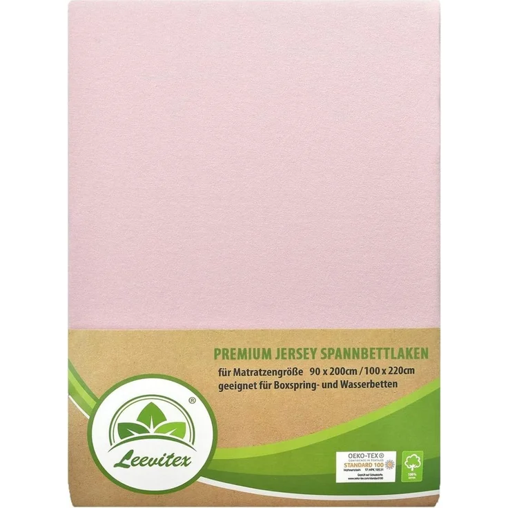 leevitex® Spannbettlaken Premium Spannbettlaken Elasthan, Gummizug: rundum, blickdicht, Anti-Pilling, 97% Baumwolle, 3% Elasthan, 40 cm Steg – Bild 5