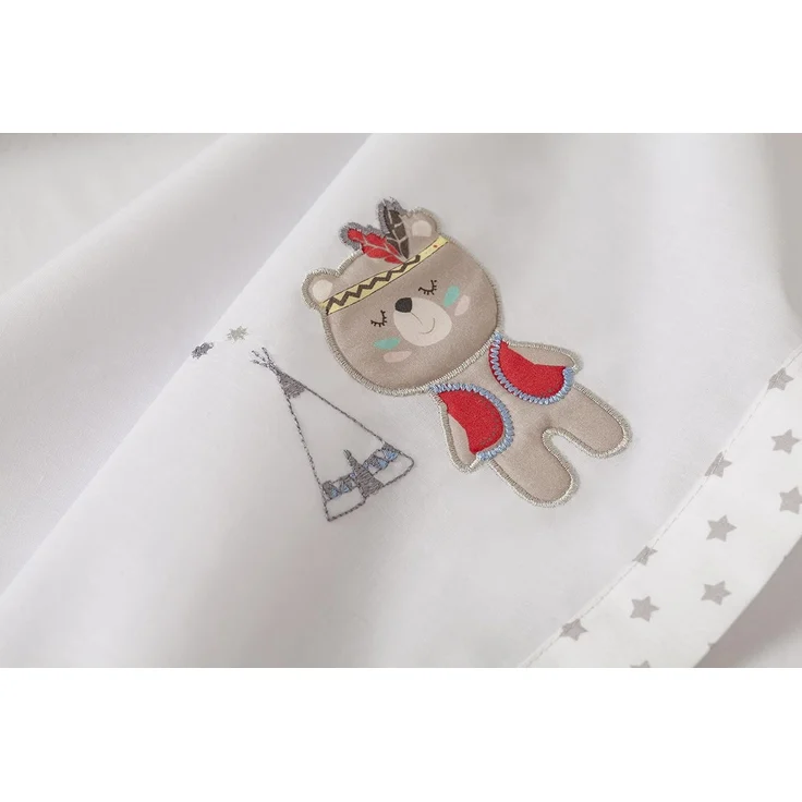 Interbaby 03197-18 Laken für das kinderbettchen TIPI OSO, weiss e grau, grau – Bild 11