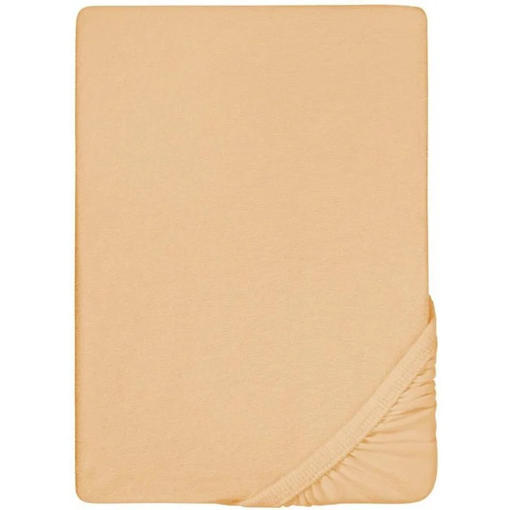 biberna Frottee-Stretch-Spannbetttuch 0012344, gold, 1x 180x200 cm - 200x200 cm – Bild 4