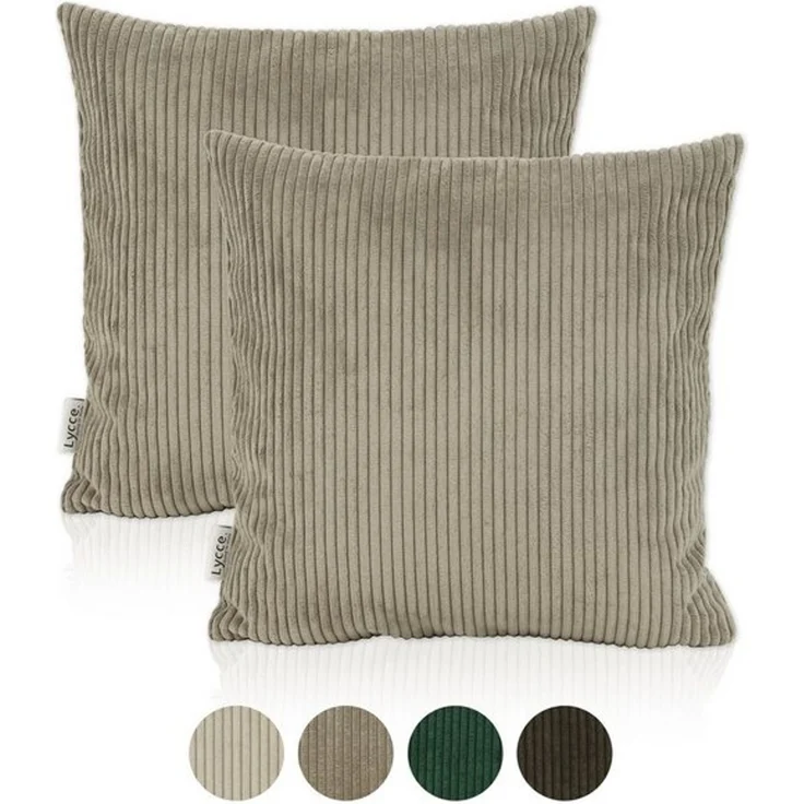 Lycce Dekokissen Kissenbezug 2er Set CORD Stoff (50 x 50 cm) - made in EU – Bild 4