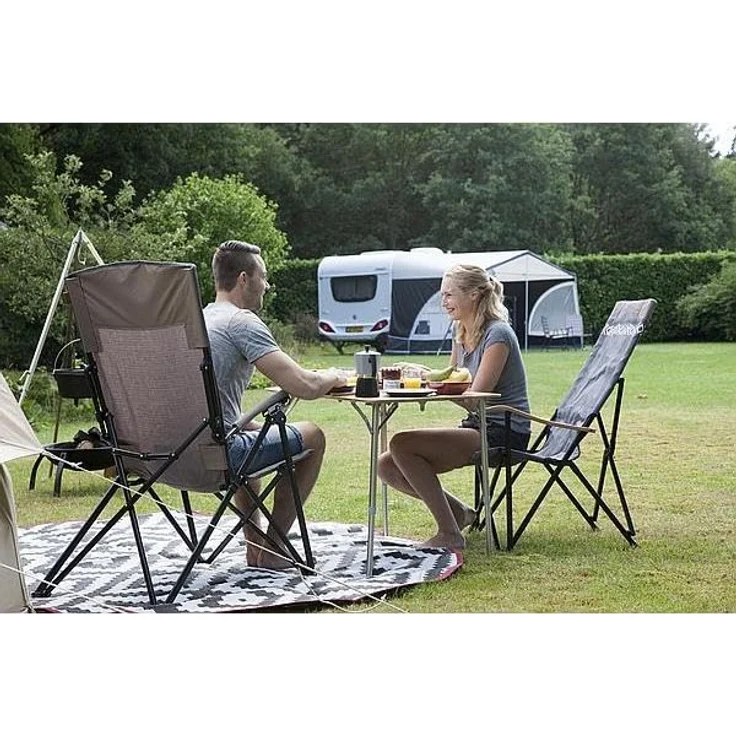 Bo-Camp Outdoor-Teppich Chill mat Falconwood 2 m Rund Schwarz und Weiß 423790 – Bild 2