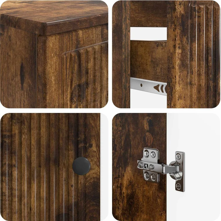 vidaXL 3-teiliges Badezimmer-Schranksystem EDE 3 stk. Raucheiche 3417986 – Bild 6