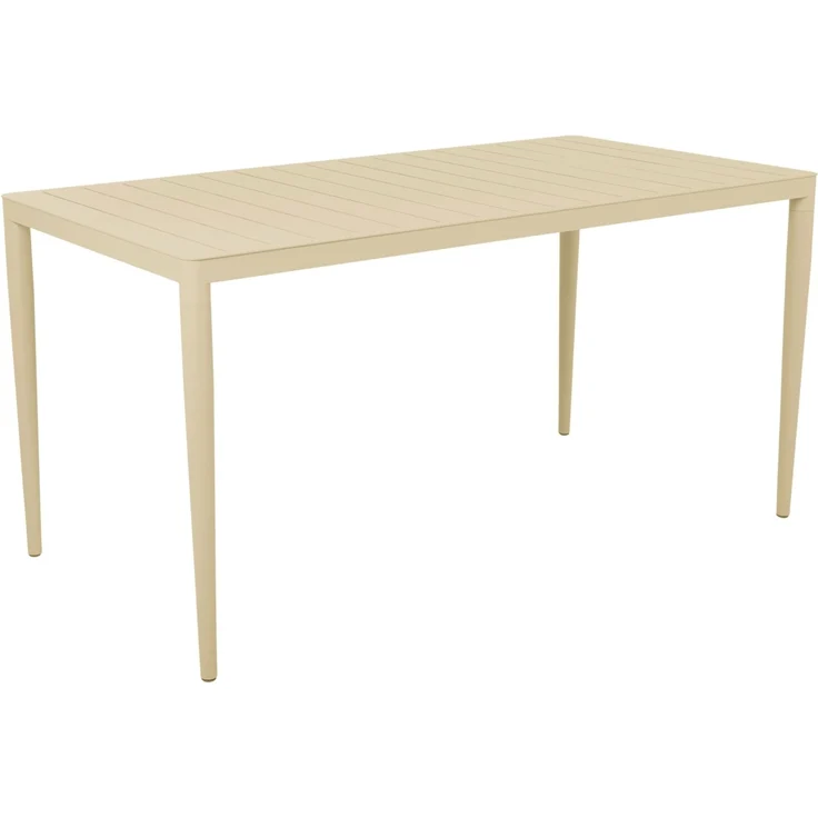 Gartenesstisch Bigby aus Aluminium, modern rechteckig, Lemon Gelb, für 4–6 Personen