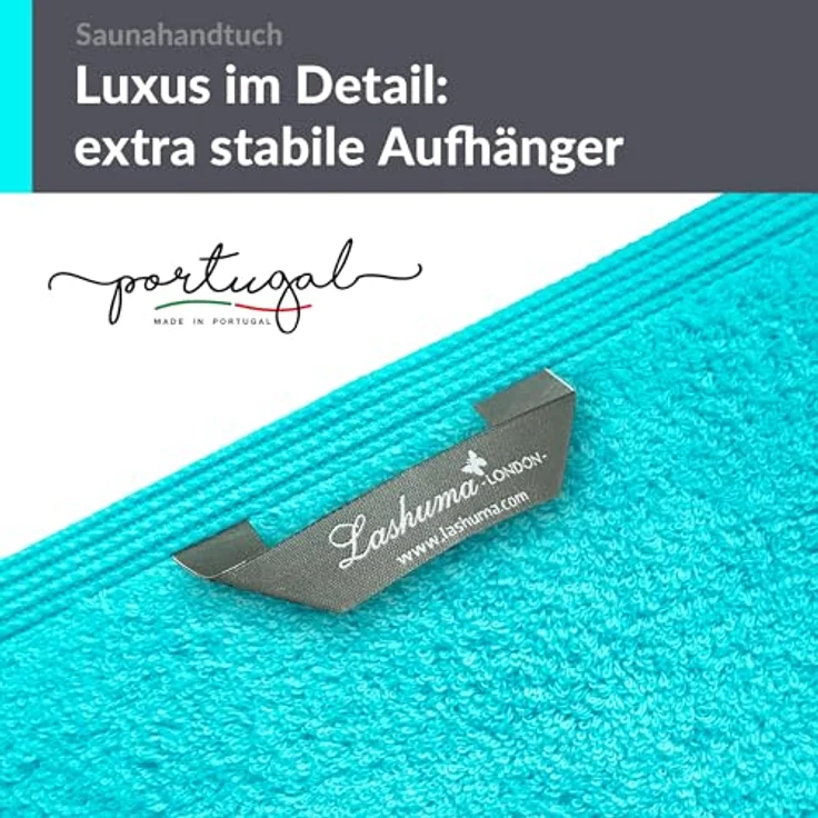 Lashuma Saunatuch XXL Handtuch London, Frottee (1-St), großes Badetuch Damen & Badehandtuch Herren 80x200 - Saunahandtuch – Bild 7