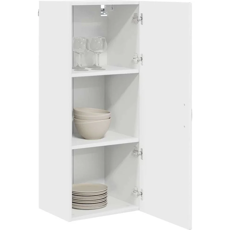 vidaXL Wandschrank PORTO Hochglanz Weiß 40 x 31 x 100 cm Holzwerkstoff 885469 – Bild 3