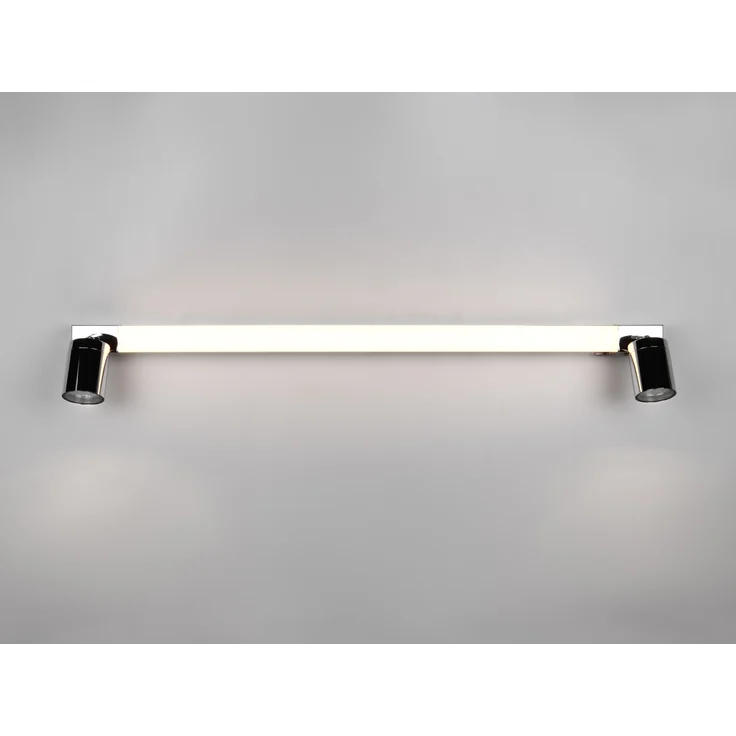 LED Bad Spiegelleuchte mit 2 Strahlern & Schalter, Chrom Breite 90cm – Bild 11