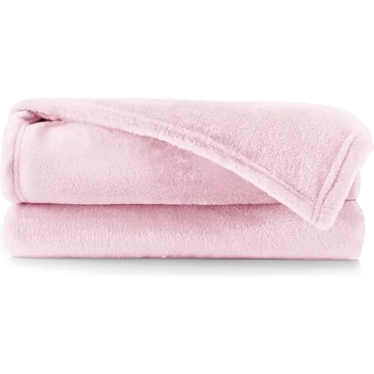 DecoKing Kuscheldecke 220x240 cm rosa Decke Microfaser Tagesdecke Fleece weich sanft kuschelig pink puderrosa powderpink Mic – Bild 2