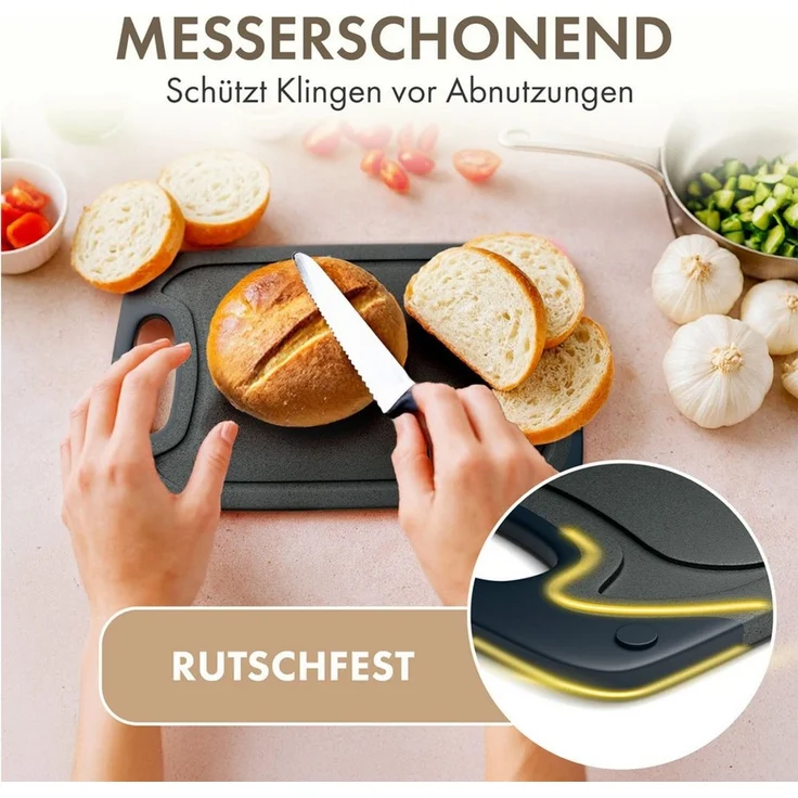 Blumtal Frühstücksbrett Blumtal Frühstücksbrettchen Kunststoff 25x15 im Set spülmaschinenfest, Kunststoff, (6-St) – Bild 3