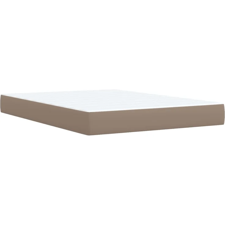 vidaXL Boxspringbett Matratze Cappuccino-Braun 160x200 cm Kunstleder 3288431 – Bild 9
