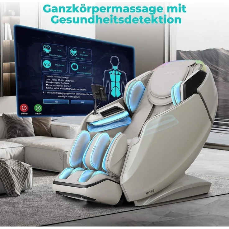 NAIPO Massagesessel Naipo 4D Massagesessel, Raumkapsel-Massagestuhl für Ganzkörper-Entspannungsmassage – Bild 3