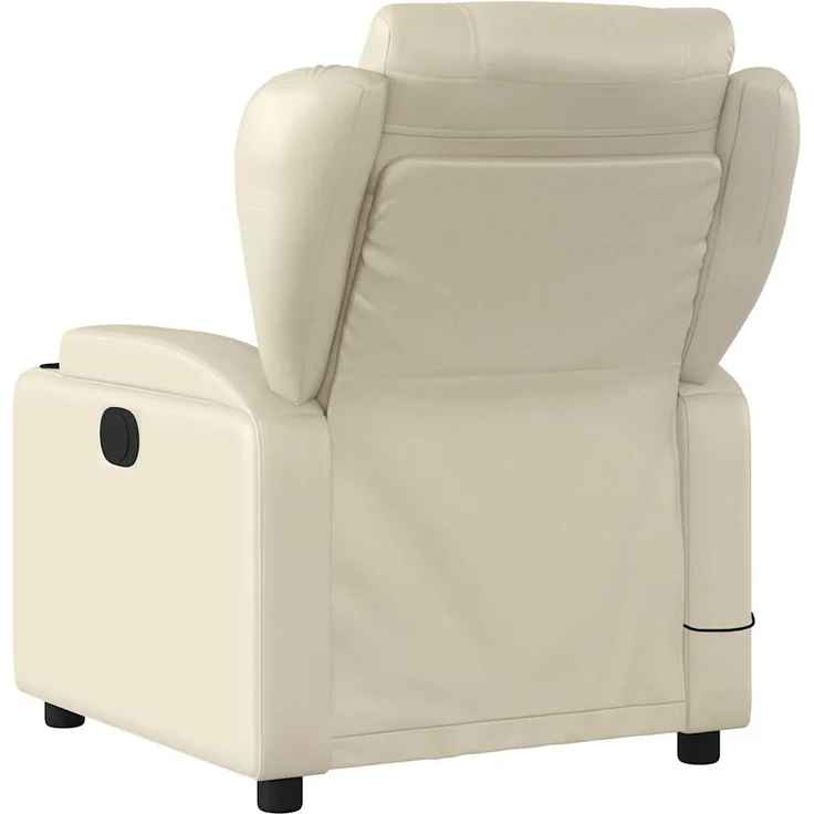 vidaXL Massagesessel mit Relaxfunktion, Kunstleder, Creme 3205597 – Bild 3
