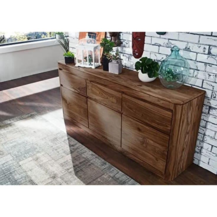 Sideboard Sheesham 185x40x80 smoked cherry gebeizt TORONTO #101 – Bild 6