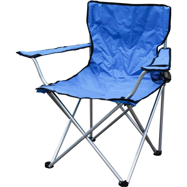 2-er Set Anglersessel mit Getränkehalter und Tasche Blau belastbar bis 120kg – Bild 3