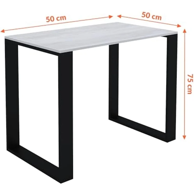 AKKE Esstisch, Esszimmertisch LOFT Schwarze Beinen Küchentisch Bürotisch 2mm-PVC – Bild 2