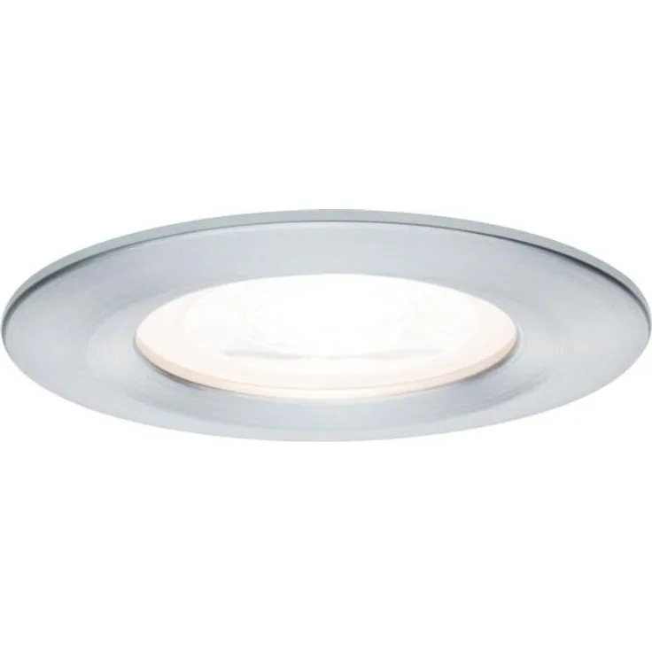 Paulmann No. 93479 LED Einbauleuchte Nova rund 6,5W GU10 Alu 1er-Set IP44 dimmbar