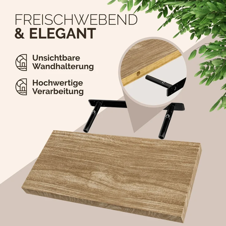 CASARIA® 3x Wandregal 110cm Holz Eiche Regal – Bild 5