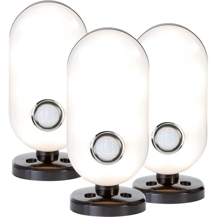 Northpoint LED Wandleuchte LED Leuchte Bewegungsmelder 3er-Set 50lm 4000K IP44 Wandhalterung