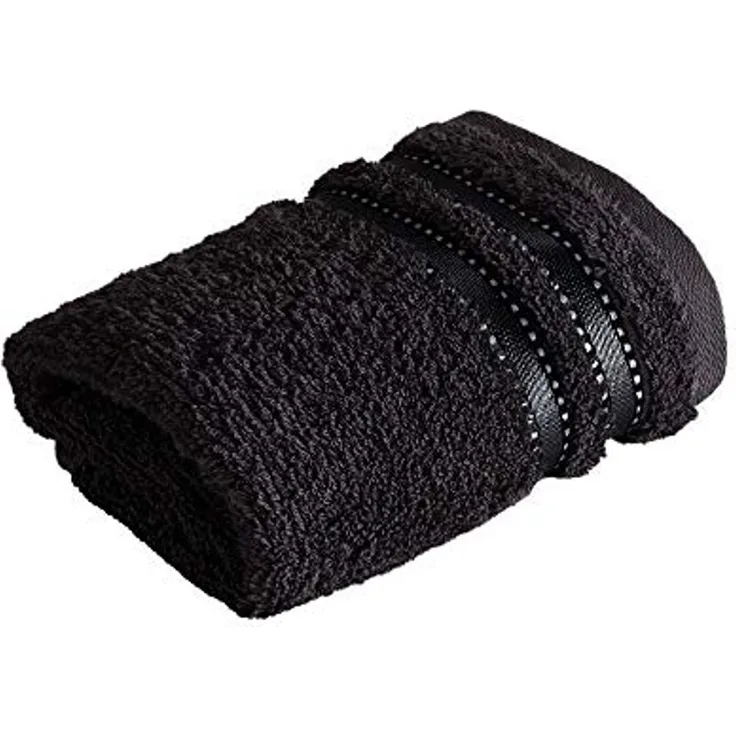 Vossen Handtücher Cult de Luxe|Seiflappen 30x30 cm| schwarz