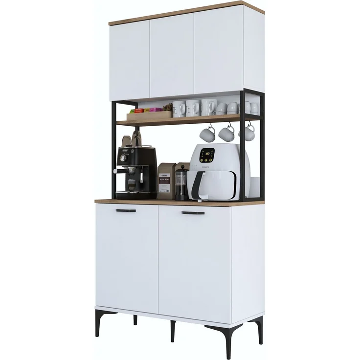Skye Decor 'JE193 - 3799' Mehrzweckschrank, Walnuss / Weiß, 90,2 x 184,2 x 40 cm – Bild 6