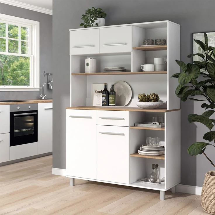 Küchenbuffet Pure Weiß/Artisan-Eiche 120.2 x 177 cm Vicco – Bild 6