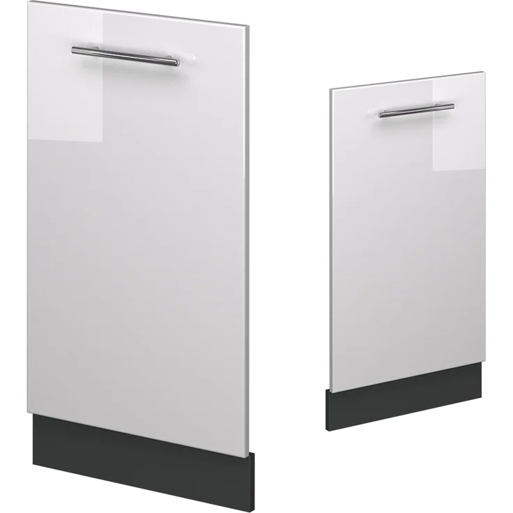 Geschirrspülblende Fame-Line Weiß Hochglanz 45 cm ohne Arbeitsplatte Vicco – Bild 4