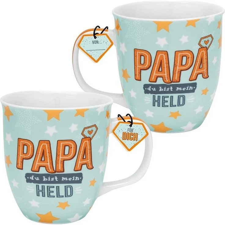 Tasse Tee- Kaffeetasse Kaffeebecher Geschenk Vatertag 40cl Sheepworld PAPA 48585 – Bild 1