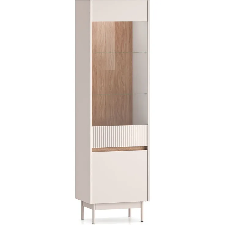 Vitrine Dunea Glasvitrine Cashmere Eiche Cremona Torro Ausführung braun
