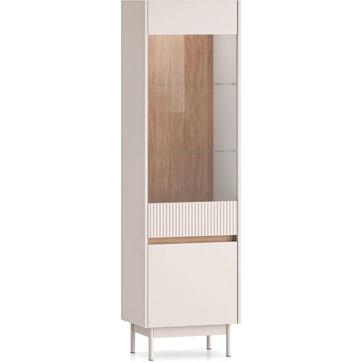Vitrine Dunea Glasvitrine Cashmere Eiche Cremona Torro Ausführung braun