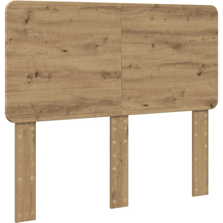 vidaXL Bettrahmen mit Kopfteil Kunsthandwerk Eiche 120 x 190 cm 3412523 – Bild 5
