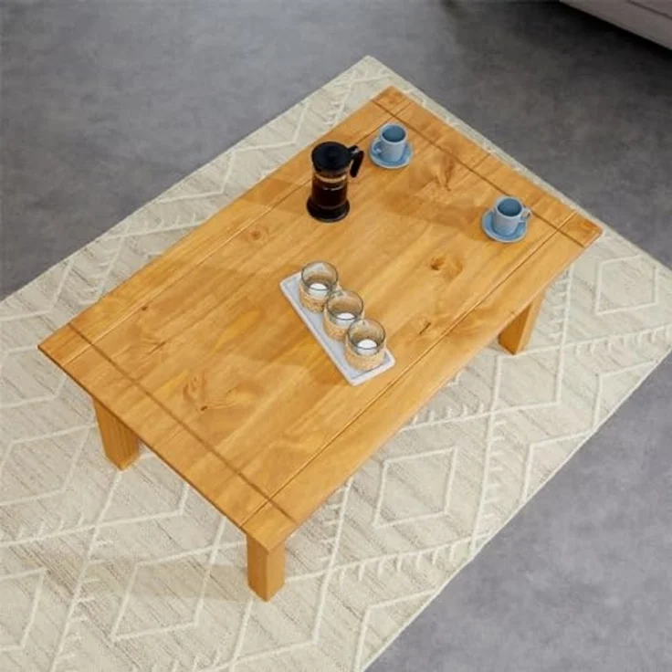 IDIMEX Couchtisch CANCUN, Wohnzimmertisch aus Kiefer Massivholz mit 2 Schubladen Landhaus – Bild 5