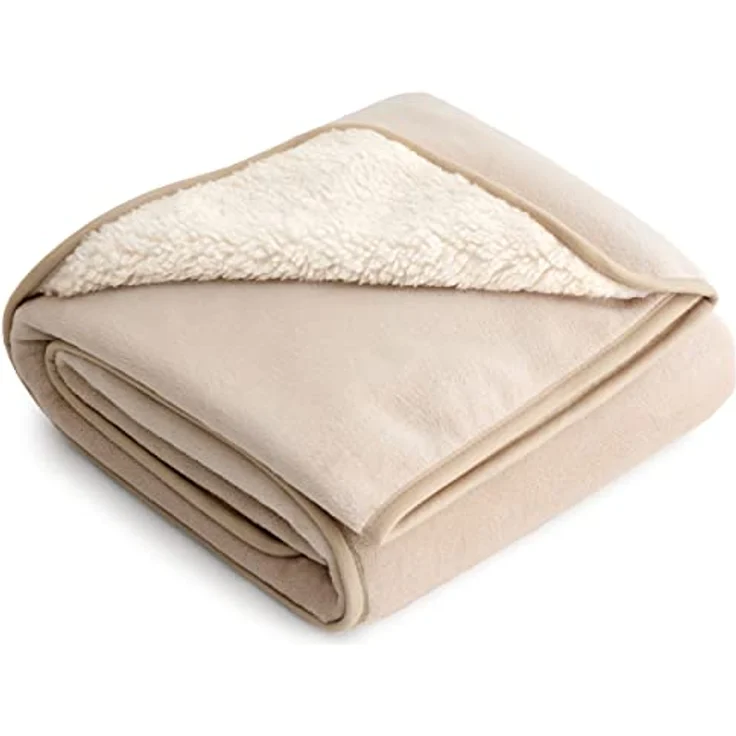 Lesure wasserdichte Hundedecke Grosse Hunde - 100x120 cm Outdoor Hundedecke waschbar, Hundedecke Sofaschutz aus Sherpa Fleece, Katzendecke flauschig und weich, cremefarben – Bild 2