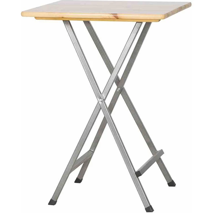 Stehtisch 80x80 cm Kiefernholz Gestell Stahl pulverbeschichtet – Bild 1