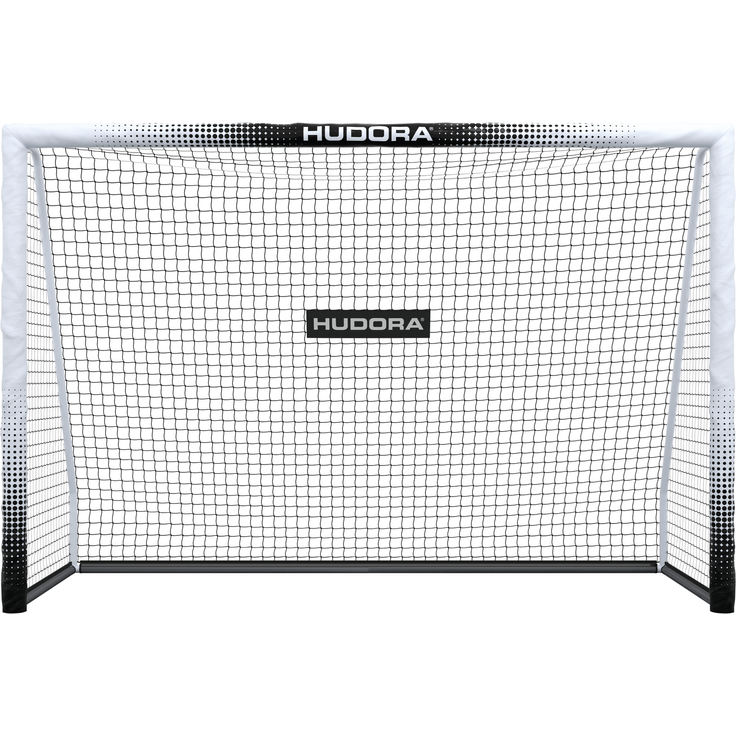 Hudora 'Pro Tect 240 Advanced' Fußballtor, Stahlrohrrahmen mit EPE-Schaumstoff ummantelt, Weiß / Schwarz, 240x160 cm – Bild 2