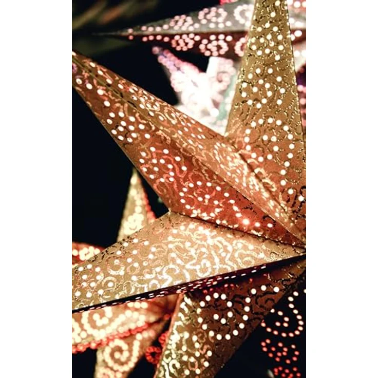 Papierstern mit Licht 'Antique' 60x60 cm,1 St. – Bild 2