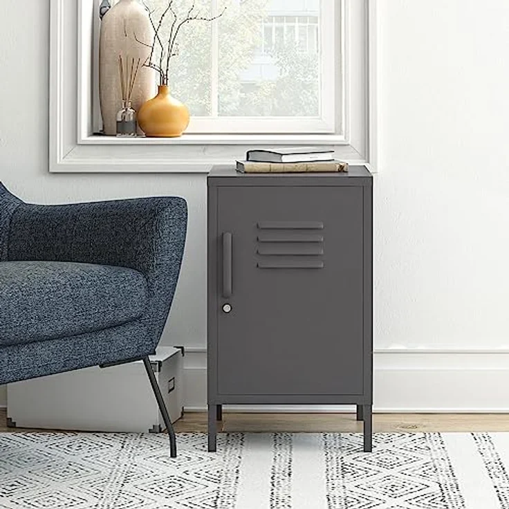 DHP Furniture Dorel Home Queer Eye Bradford Metallschrank Spind, grau – Bild 2