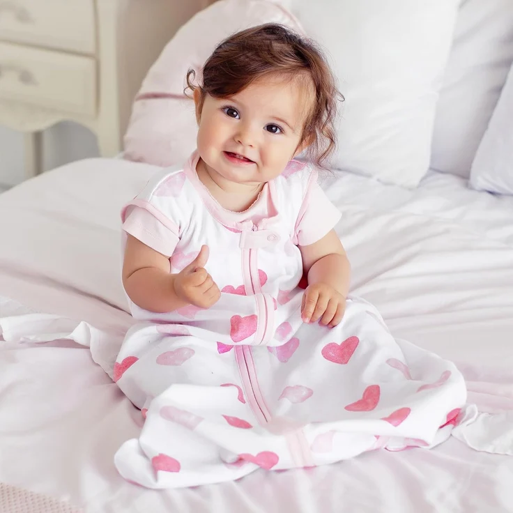 Mama Cheetah Baby-Schlafsack, 0,5 Tog, Bio-Baumwolle, tragbare Decke mit Zwei-Wege-Reißverschluss, Wickelübergang, Baby-Schlafsack für Neugeborene, Kleinkinder, Jungen, Mädchen, 0-3 Monate – Bild 3