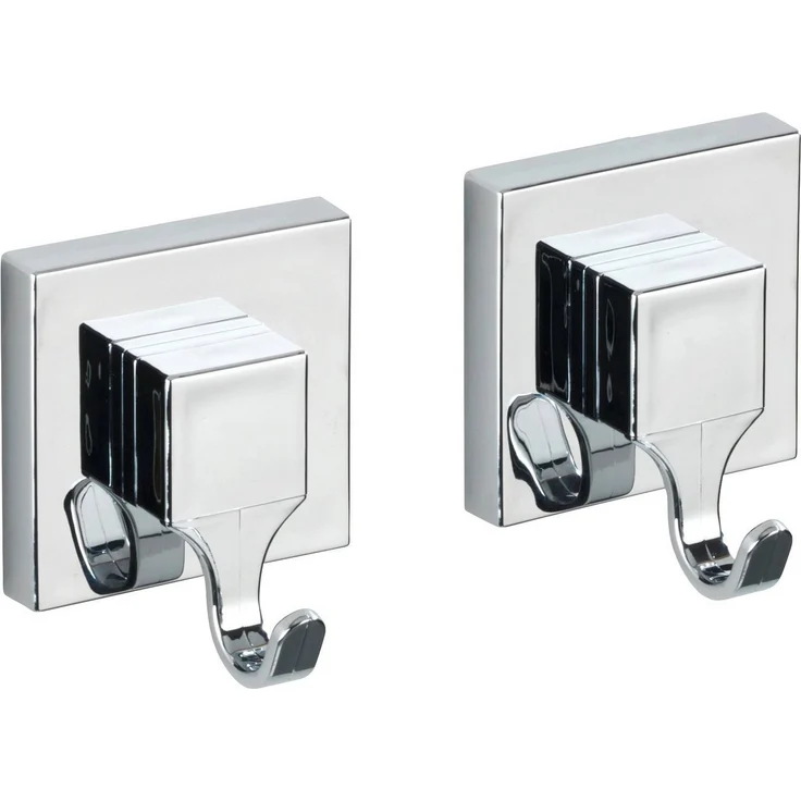 WENKO Wandhaken Quadro, 2er Set, Befestigen ohne bohren – Bild 1