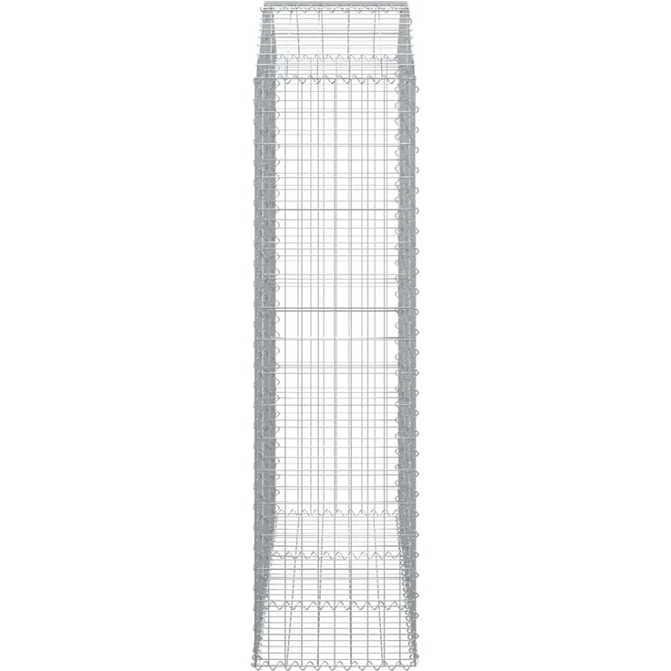 vidaXL Gabione mit Hochbogen 150x50x180/200 cm Verzinktes Eisen 153459 – Bild 4
