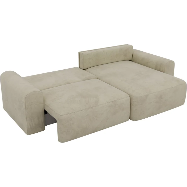 Ecksofa NEKSON L mit Schlaffunktion, L-förmiges Schlafsofa, DL-Mechanismus, mit Stauraum, Schlafsofa - Beige Velvet – Bild 11